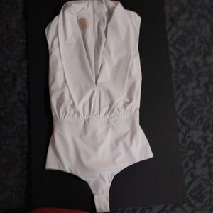 Betty Blue Bodysuit Size M Color Cream Elegant  Made In Italy